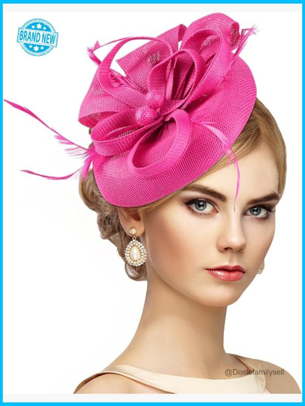 Classic Victoria Derby Fascinator 1920s Tea Party Hat with Hair Clip for Women